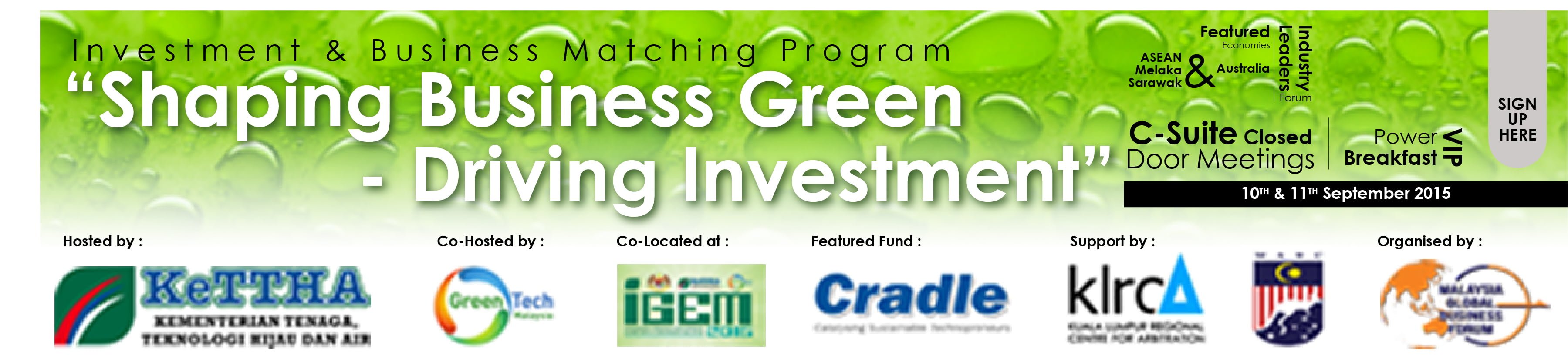 Malaysia Global Business Forum GreenTech Investment