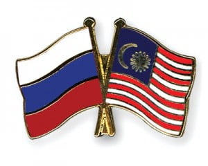 Russia Malaysia Flags