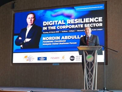 Managing Director of Malaysia Global Business Forum, Nordin Abdullah at the Malaysia Global Business Forum’s Roundtable on Digital Resilience in the Corporate Sector. Element by Westin KL. 29 March 2022. | Photo by Mohd Irfaan Reeza/MGBF/File Photo